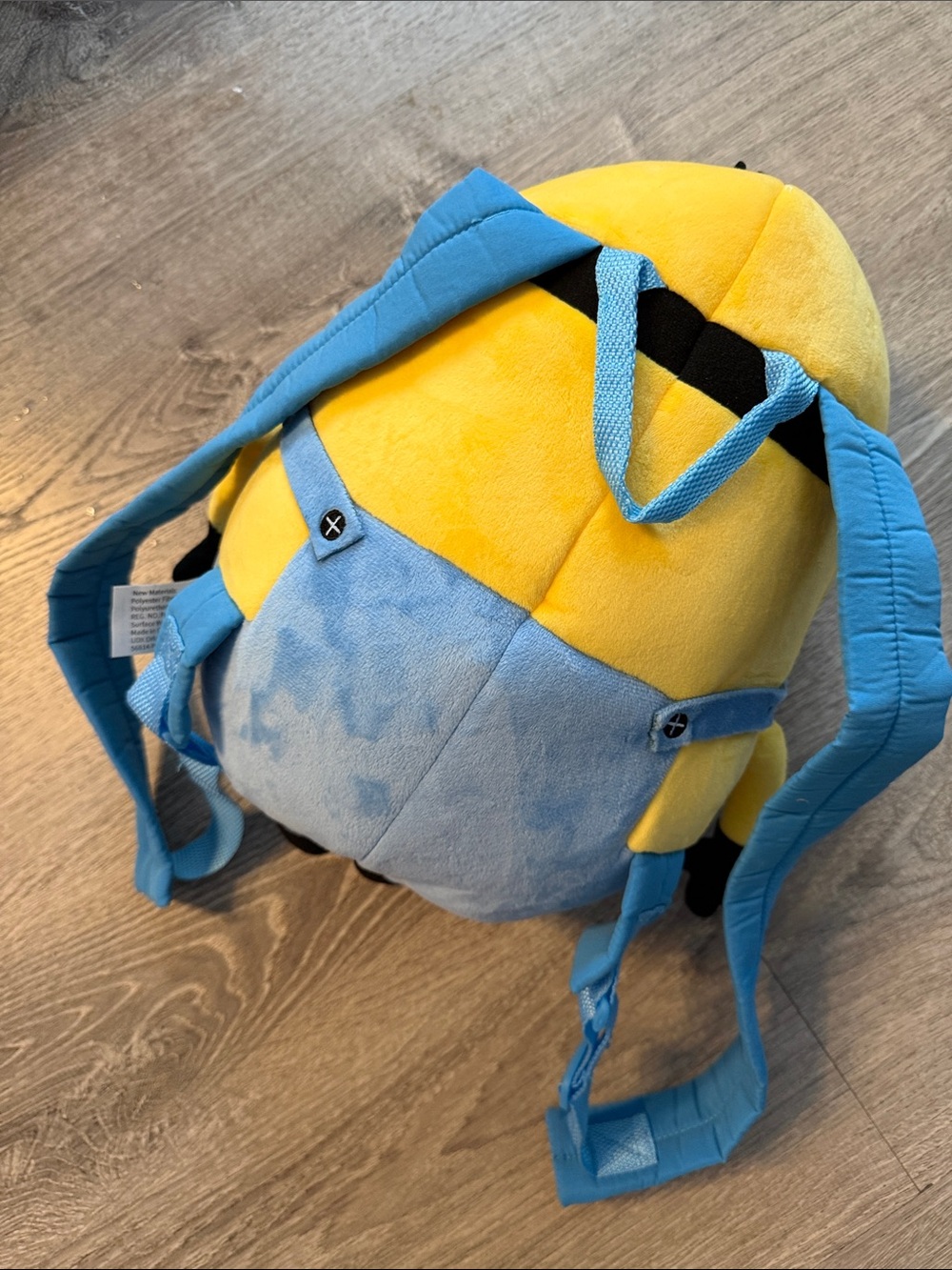 Plush minion Character Kids Backpack in Yellow and Blue - Picture 2 of 2